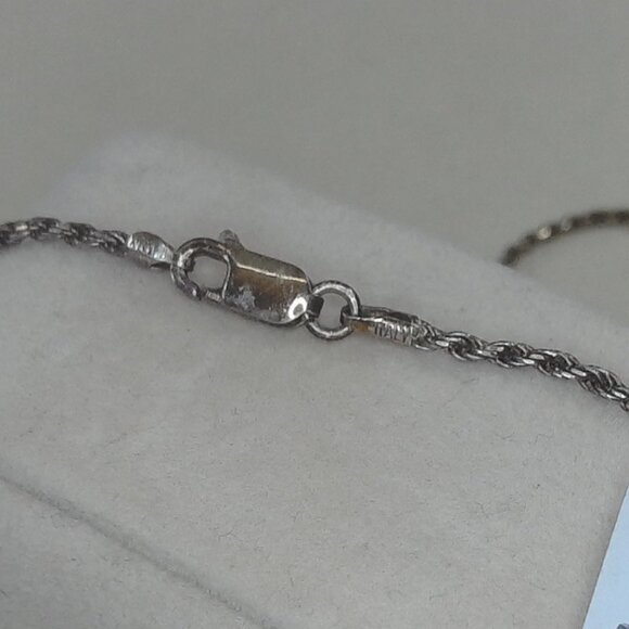 Vintage Italian Sterling Silver Rope Chain Necklace – 19” - Picture 4 of 4
